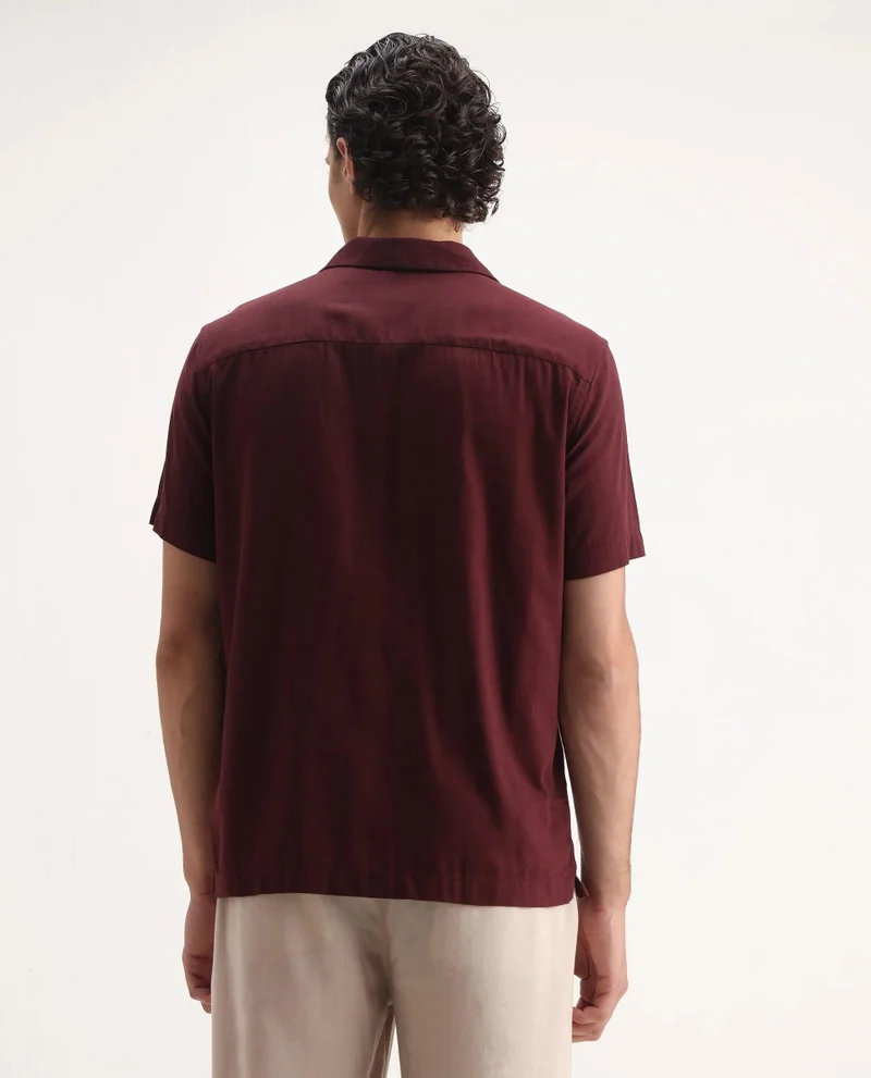 Rare Rabbit Men's Relaxed Fit Embroidered Shirt