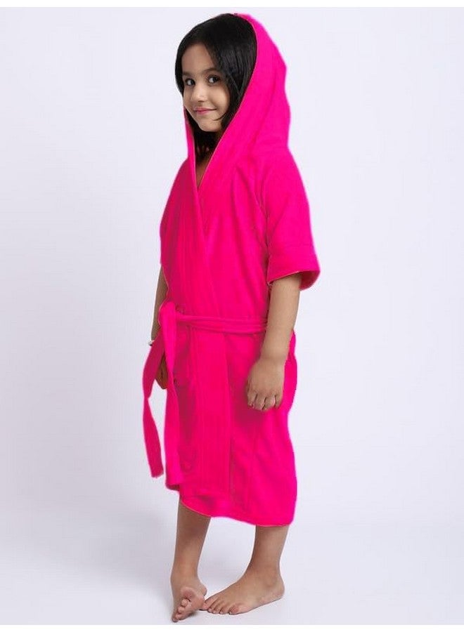 ELEVANTO bathrobe for Kids Bathrobe Set-Bathrobe for Girls||Children Hodded Bath Robe Bathrobe Gown-Ideal for Girls/bathrobe for kids boy-Children's Hooded Bath Robe -Gift for Post-Bath(RANI) - Image 5