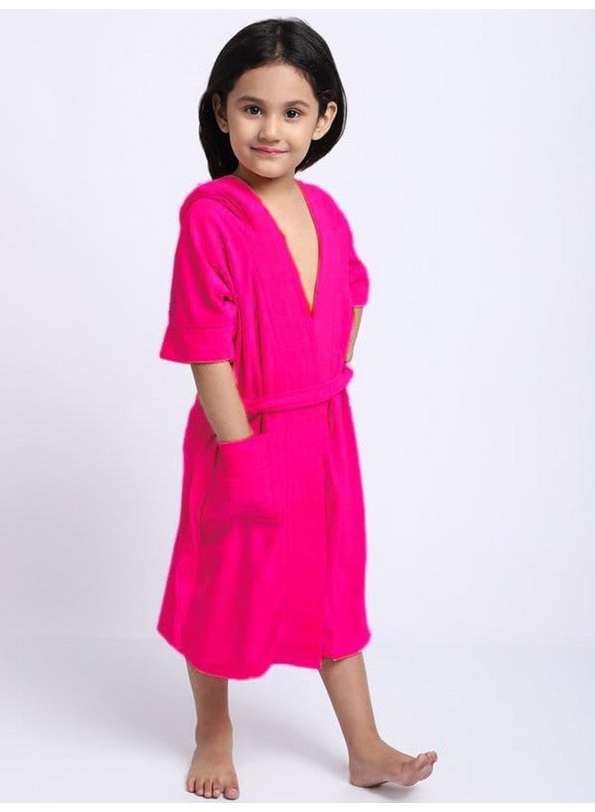 ELEVANTO bathrobe for Kids Bathrobe Set-Bathrobe for Girls||Children Hodded Bath Robe Bathrobe Gown-Ideal for Girls/bathrobe for kids boy-Children's Hooded Bath Robe -Gift for Post-Bath(RANI) - Image 4