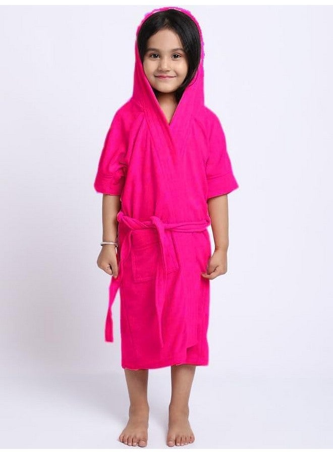ELEVANTO bathrobe for Kids Bathrobe Set-Bathrobe for Girls||Children Hodded Bath Robe Bathrobe Gown-Ideal for Girls/bathrobe for kids boy-Children's Hooded Bath Robe -Gift for Post-Bath(RANI) - Image 3