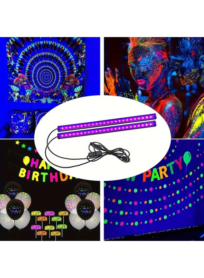 4Pcs UV Black Light LED Strip 1M USB Powered Aluminum Allody For Halloween Party - Image 5
