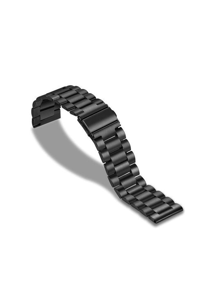 أشرطة بديلة معدنية من الفولاذ المقاوم للصدأ سريعة الفك مقاس 20 مم متوافقة مع ساعة سامسونج جالاكسي 6 الكلاسيكية مقاس 46 مم الذكية باللون الأسود - Image 2
