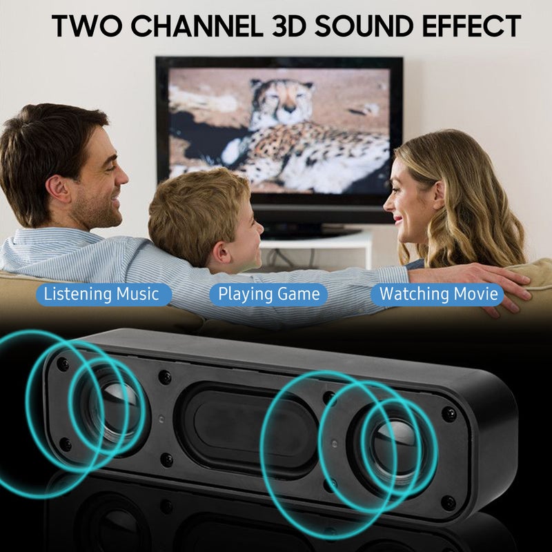سماعات كمبيوتر صغيرة سلكية USB سماعات ستيريو سطح المكتب مشغل مزدوج القناة بفك تشفير الصوت شريط صوت للكمبيوتر اللوحي والكمبيوتر المحمول - Image 4