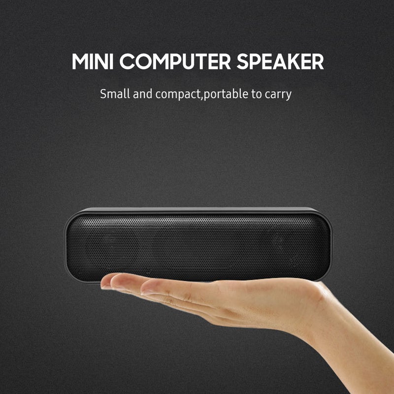 سماعات كمبيوتر صغيرة سلكية USB سماعات ستيريو سطح المكتب مشغل مزدوج القناة بفك تشفير الصوت شريط صوت للكمبيوتر اللوحي والكمبيوتر المحمول - Image 3