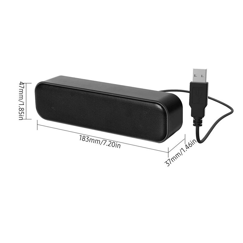 سماعات كمبيوتر صغيرة سلكية USB سماعات ستيريو سطح المكتب مشغل مزدوج القناة بفك تشفير الصوت شريط صوت للكمبيوتر اللوحي والكمبيوتر المحمول - Image 2