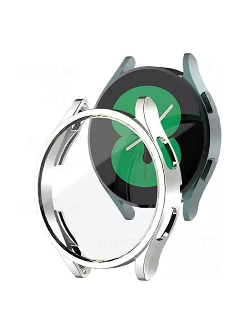 Generic Full Case Protector Compatible with Samsung Galaxy Watch 4 40mm, TPU Case Frame (Silver)  - Image 2