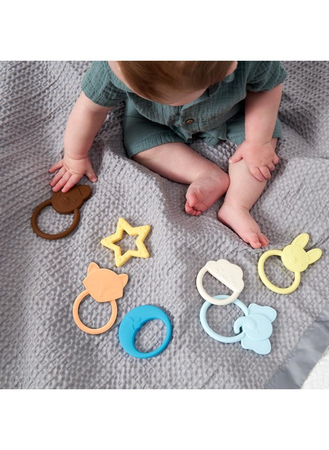 C.R. Gibson C.R. Gibson 100% Food Grade Silicone Fox Baby Teether for Infants, 2.75" x 4.25", Multicolor  - Image 4
