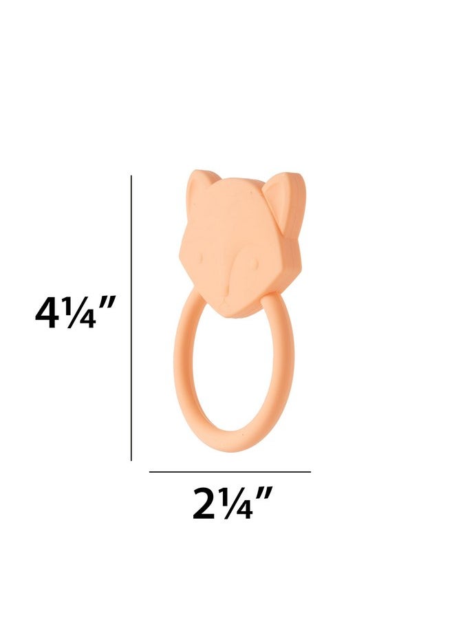 C.R. Gibson C.R. Gibson 100% Food Grade Silicone Fox Baby Teether for Infants, 2.75" x 4.25", Multicolor  - Image 3