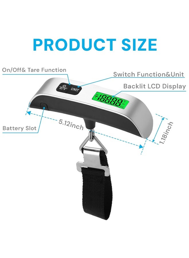 Luggage Scale, 110lb Luggage Weight Scale for Travel,Backlit LCD - Image 2