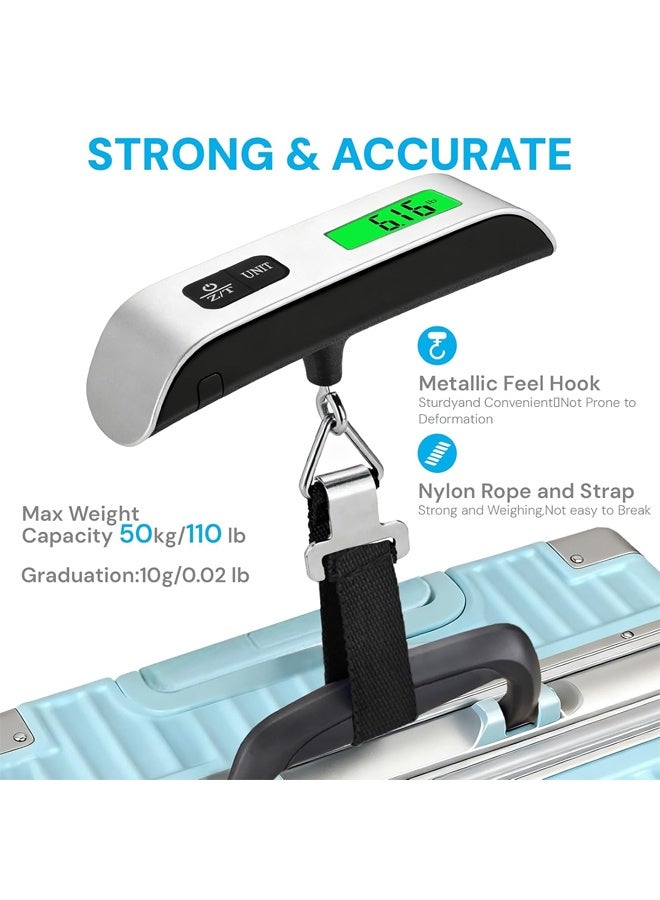 Luggage Scale, 110lb Luggage Weight Scale for Travel,Backlit LCD - Image 4