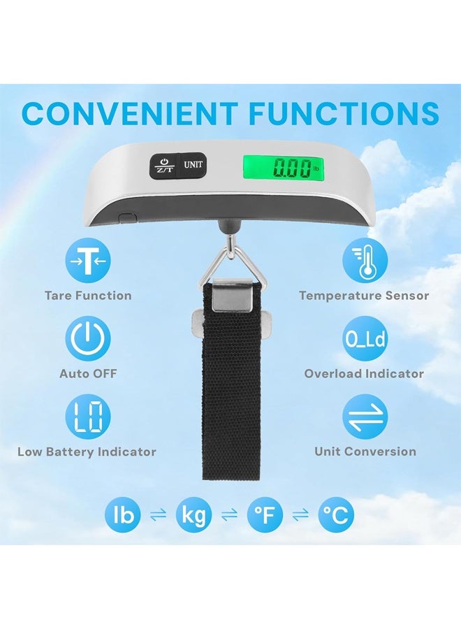 Luggage Scale, 110lb Luggage Weight Scale for Travel,Backlit LCD - Image 3