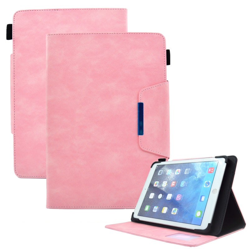 erorex For 8 Inch Suede Cross Texture Magnetic Clasp Leather Tablet Case(Pink) - Image 1