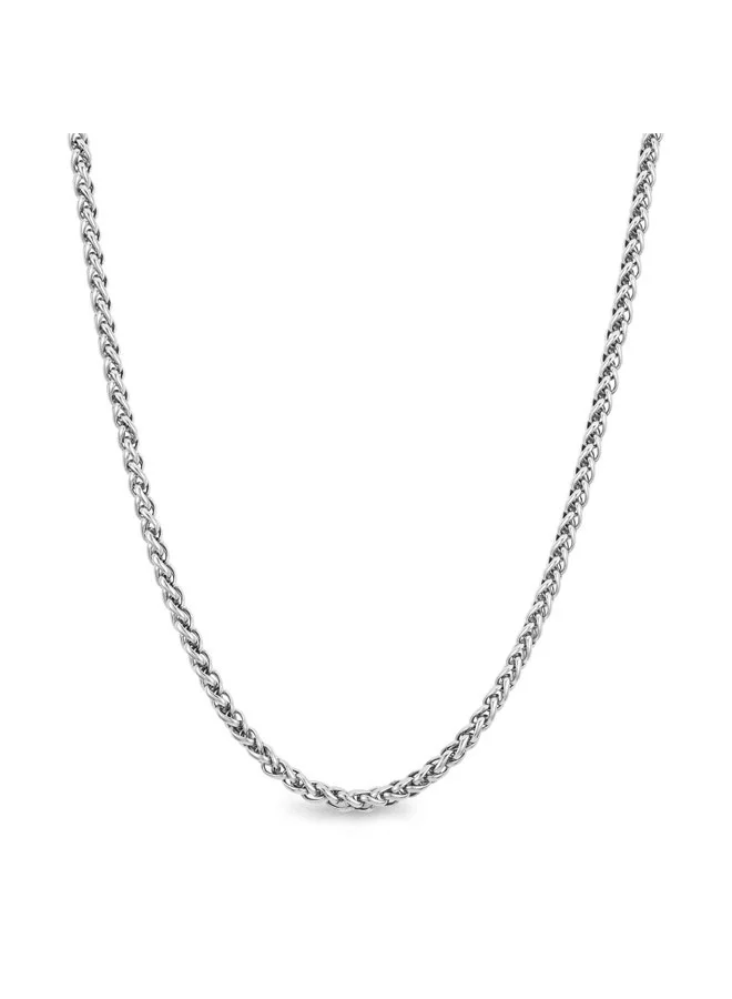 Rondelle Stainless Steel Wheat Chain Necklace for Men