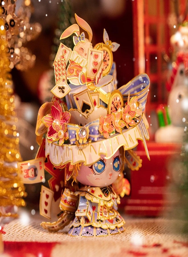 MU 3D Metal Puzzle for Adult Alice Figure Cartoon Cat, Animation Elf Palace Model Kits Miniature Building, Love Festival Birthday Gift Home Decor - Image 5