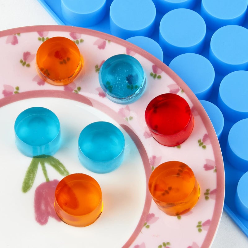 JOERSH Round Candy Molds Silicone Molds for Hard Candy, Gummy, Caramels, Chocolate, Ganache, Ice Cubes, 220 Cavity - Image 5