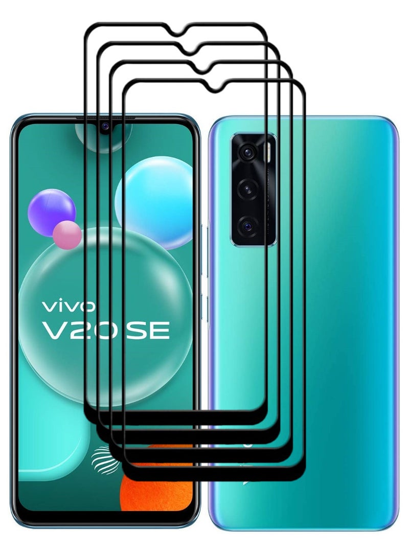 ACLIX 4 Pieces Antistatic ESD Dustproof Premium Quality High Definition Tempered Glass Screen Protector Designed For vivo V20 SE - Image 1