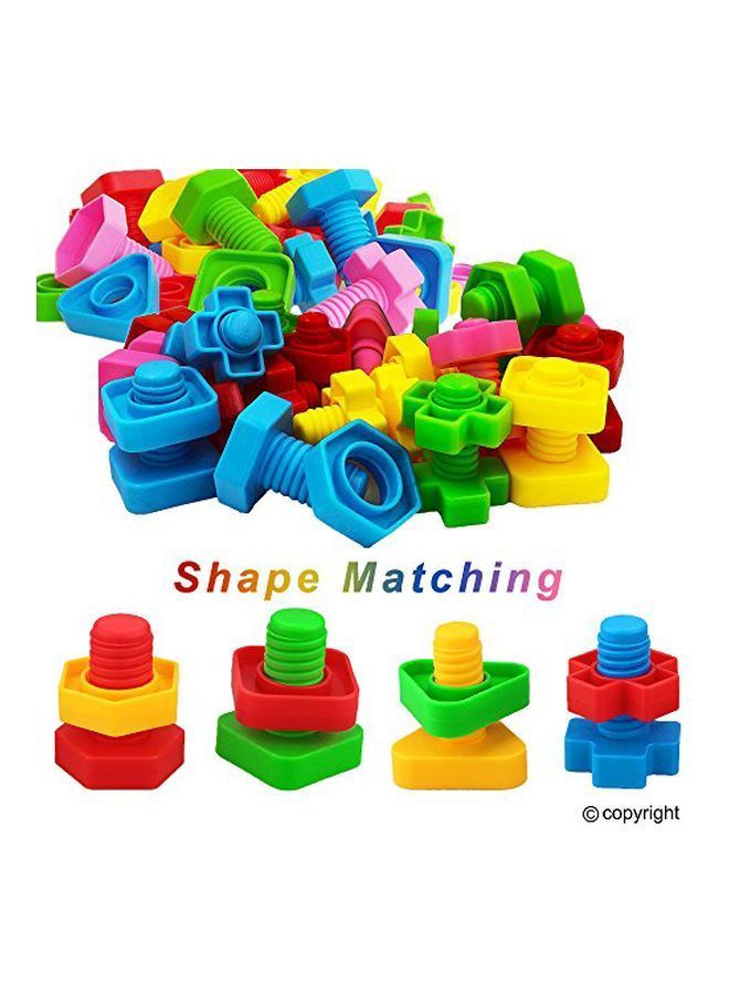 NIBEMINENT 40-Piece Jumbo Nuts and Bolts Stem Toy Set - Image 2