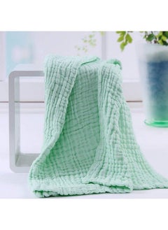 MOM'S HOME Baby Super Soft Absorbent Muslin 6 Layer Wash Towel 100X100 Cm(03 Years) Green  - Image 1