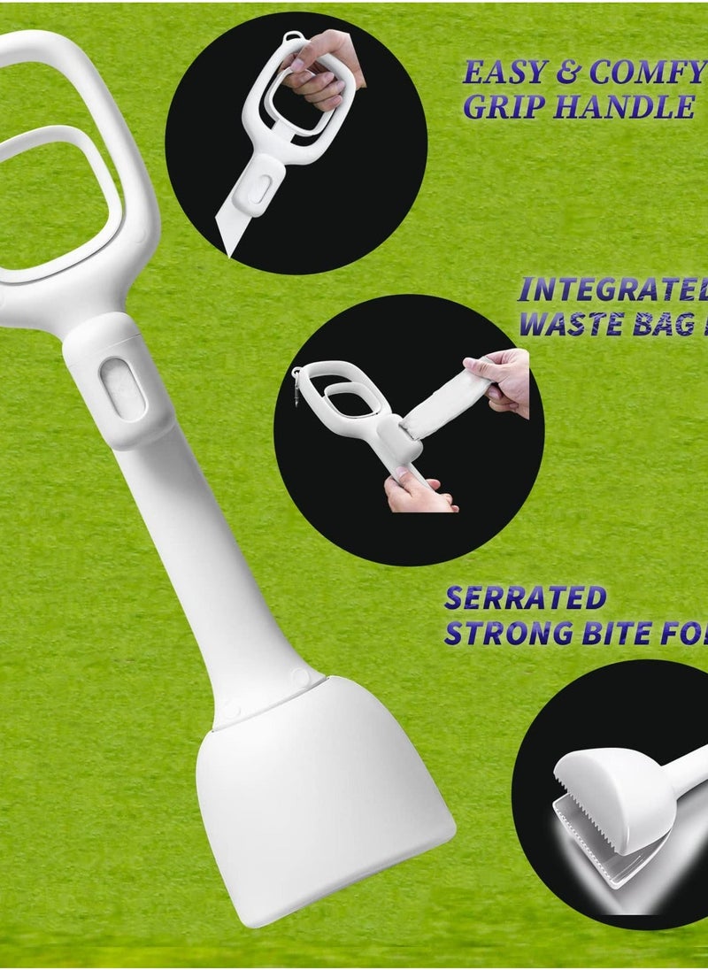 Dog pp Scooper, Heavy Duty Long Handle, Bag Dispenser Included, Ideal for Large And Small Dogs, Easy Grass And Gravel Pick Up, Includes Dog Leash Clip And Bags - Image 1