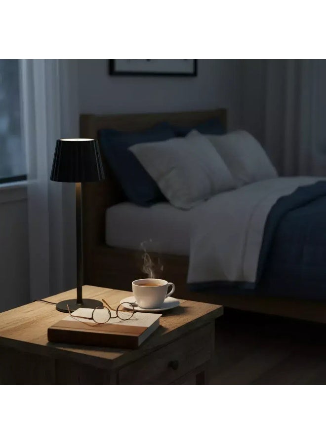 مصباح طاولة بجانب السرير، مصباح غرفة نوم LED مزود بكابل مفتاح USB، مصباح مكتب بجانب السرير - Image 2