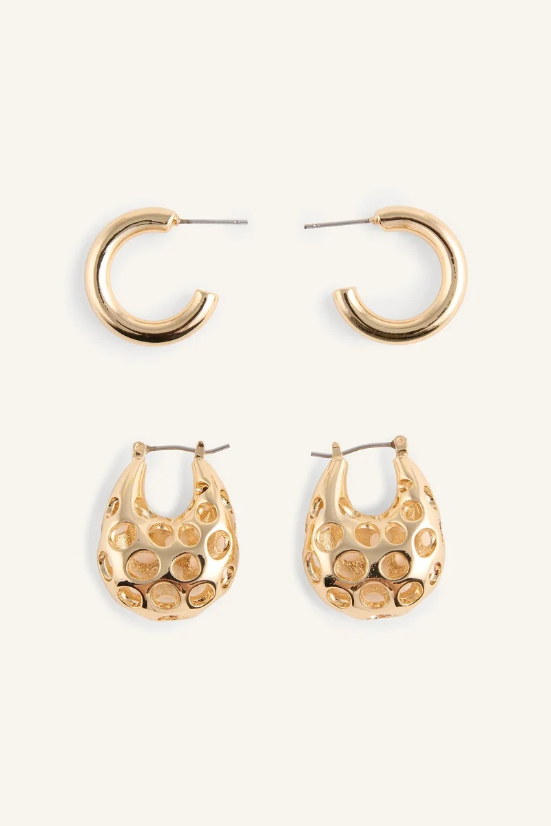 ديفاكتو Woman Hoop 2 Piece Earring
