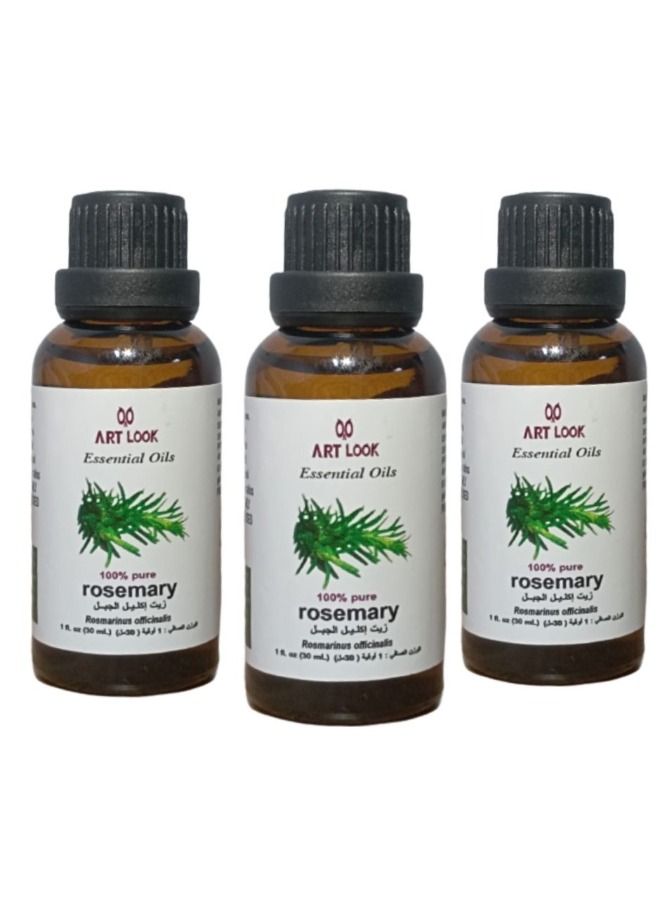 3Piece Pure Rosemary Essential Oil Clear