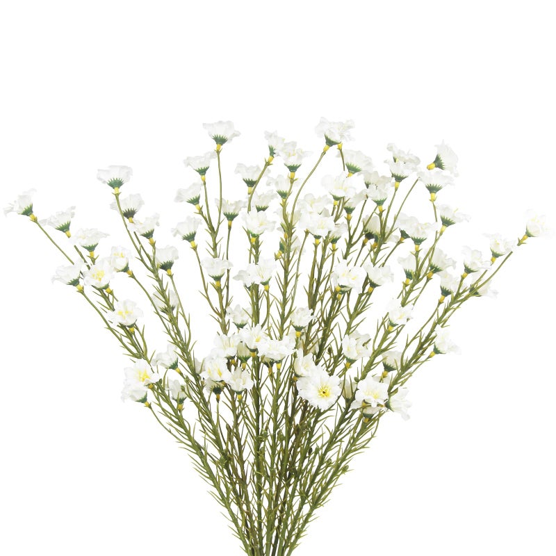 CITYES 10 Pcs Artificial Wildflowers with Stems Bulk Silk Spring Flowers 21 Inch Fake Forsythia Branches White Faux Wildflowers Floral Arrangements for Home Decor Indoor Outdoor Wedding Centerpieces - Image 1