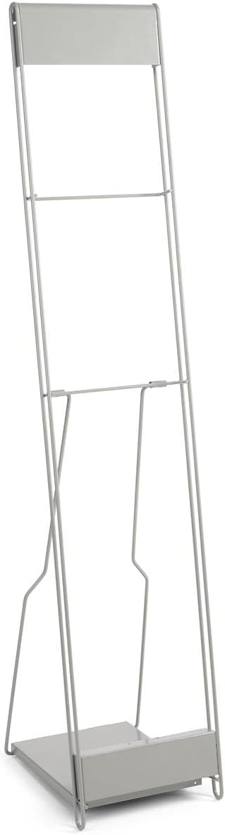 Displays2go Portable Literature Stand with 10 Pockets for 85x11 Magazines Carrying Bag Included 54h FloorStanding Magazine Rack with Tiered Design Steel Silver  - Image 5