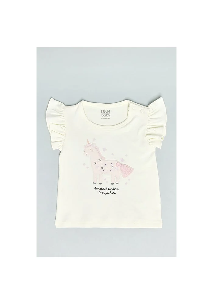 أر أند بي Printed Top & Shorts with Headband Set