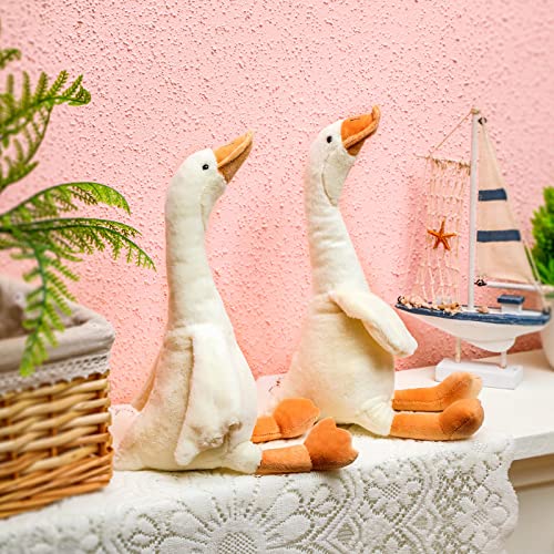 Sosation 3 Pieces 15.7'' Silly Goose Plush Stuffed Animal Toy,Swan Stuffed Animal,White Fluffy Cute Goose Funny Duck Plush Swan Toys Gifts for Kids Home Birthday Favor - Image 4