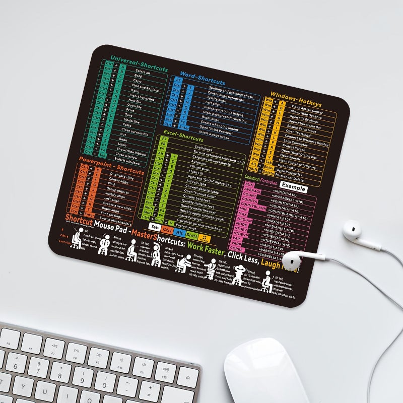 Rectangular Office Desk Mouse Pad Style1 Laser Precision Tracking Surface Non Slip Rubber Base Water Resistant Suitable For Desktops 9.5 X 7.9 Inches 0.08 Inches Thick - Image 4