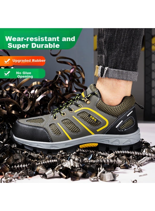 Jingtu Men'S Anti-Static Steel Toe Cap Anti-Smashing Puncture-Proof Summer Breathable Safety Work Shoes 857A 42 - Image 4