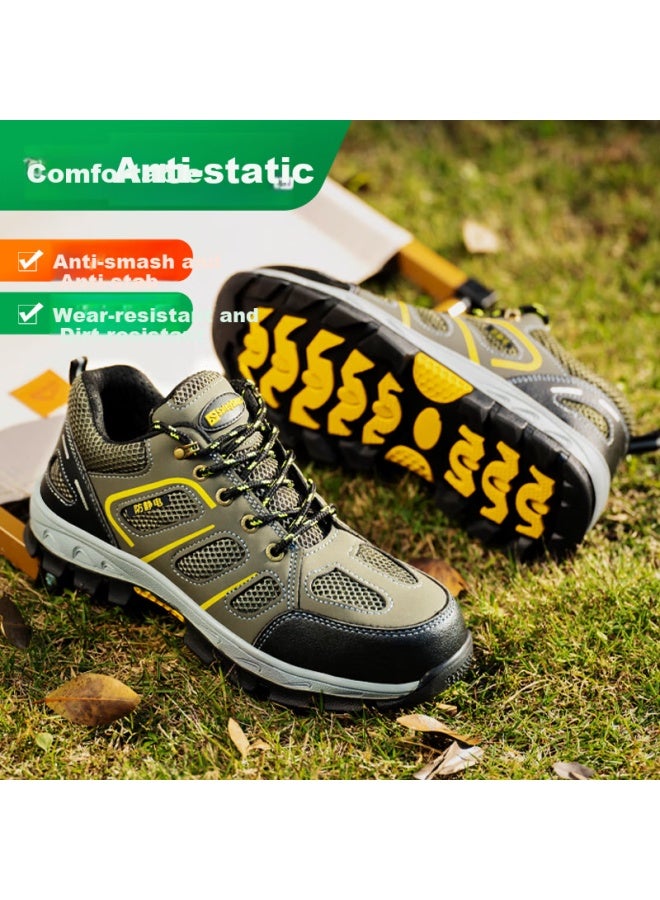 Jingtu Men'S Anti-Static Steel Toe Cap Anti-Smashing Puncture-Proof Summer Breathable Safety Work Shoes 857A 42 - Image 5