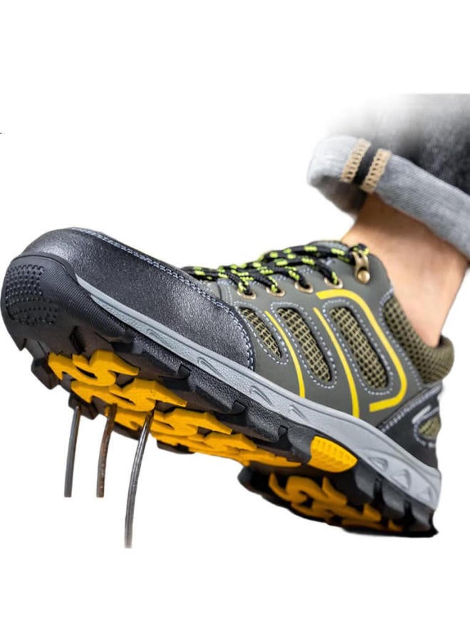 Jingtu Men'S Anti-Static Steel Toe Cap Anti-Smashing Puncture-Proof Summer Breathable Safety Work Shoes 857A 42 - Image 2