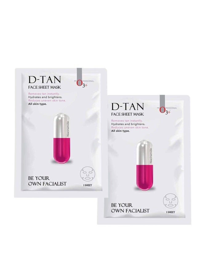 O3+ Facialist D-TAN Face Sheet Mask with Niacinamide for Hydrating & Glowing Skin| Reduces Dark Spots, Acne Scars, and Uneven Skin Tone (30g) - All Skin Types - Image 5