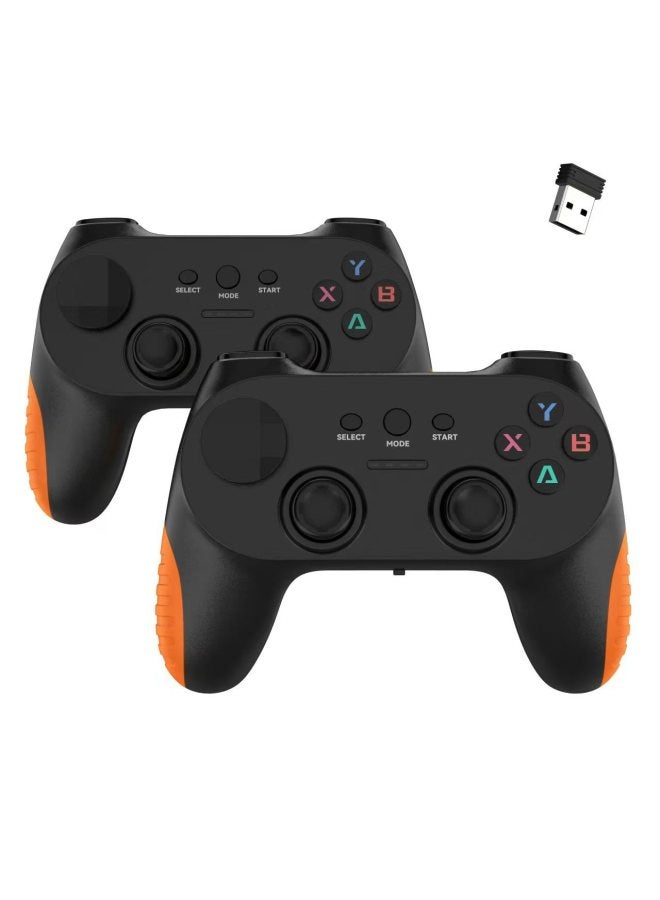 2.4G Wireless Gamepad Support Android/p3/pc360 Compatible Black Myth USB Computer Gamepad-Product Color:Black + Orange (bare Metal) - Image 1