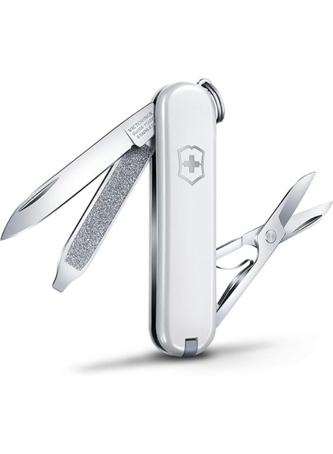 VICTORINOX CLASSIC SD SMALL POCKET KNIVES 0.6223.7 WHITE Swiss made pocket knife with 7 functions - Image 3