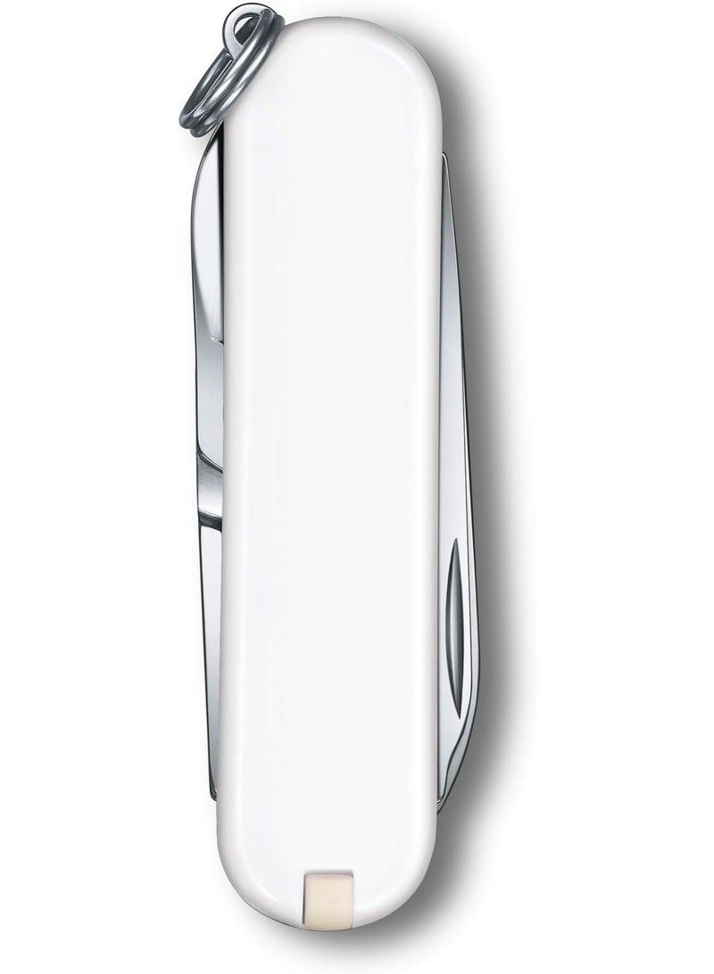 VICTORINOX CLASSIC SD SMALL POCKET KNIVES 0.6223.7 WHITE Swiss made pocket knife with 7 functions - Image 4