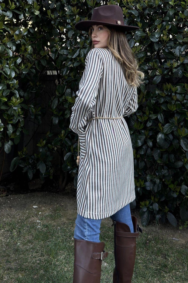 Weshaya Jacket Women Brown-Ecru - Image 4