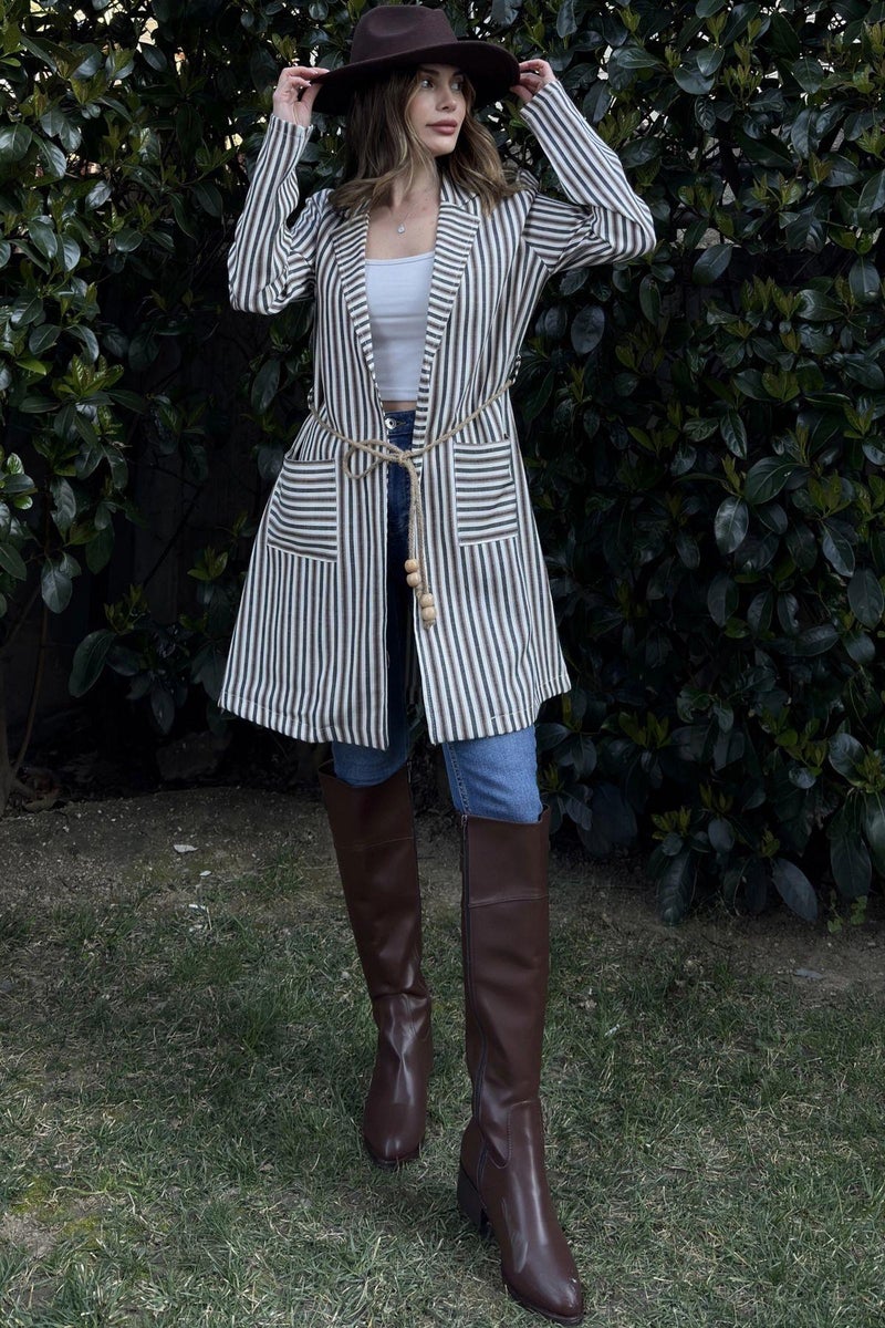 Weshaya Jacket Women Brown-Ecru - Image 3