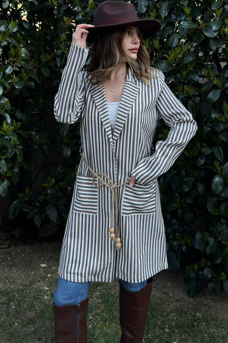 Weshaya Jacket Women Brown-Ecru - Image 5