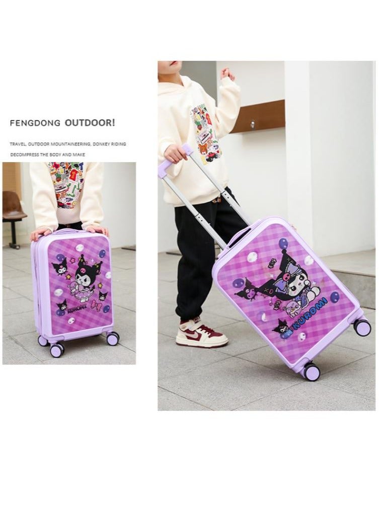 Golden Kids Luggage, 20 Inch Kids Lightweight 3D Trolley Bag, Suitcase with Cartoon Pattern, Travel Gift for Boys and Girls (Pink) - Image 3
