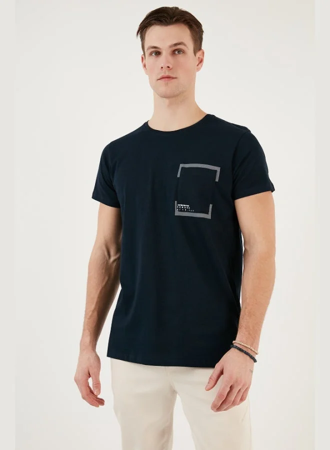 Buratti Buratti Crew Neck Cotton Slim Fit T Shirt Men's T SHIRT 541REWORK