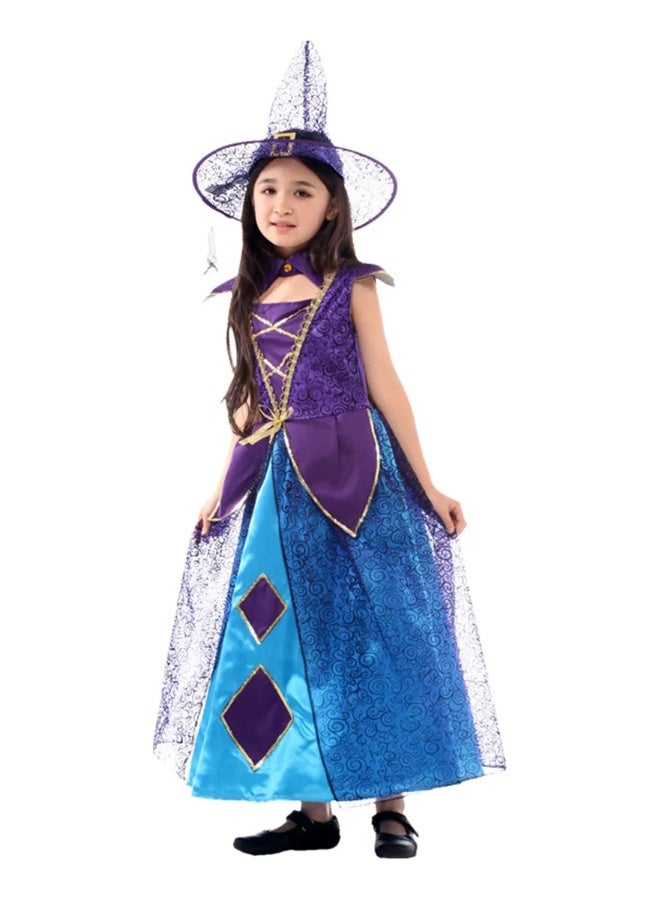 Toyland Kids Witch Costume with Hat and Broom – Halloween Fancy Dress - Image 3