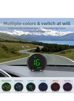 Y&D Gps Speedometer, Digital GPS Speedometer MPH, Multi-color Free Match Car Large Font Display Speed, Time, Compass, Satellite Number, USB Plug and Play, Suitable for All  - Image 4
