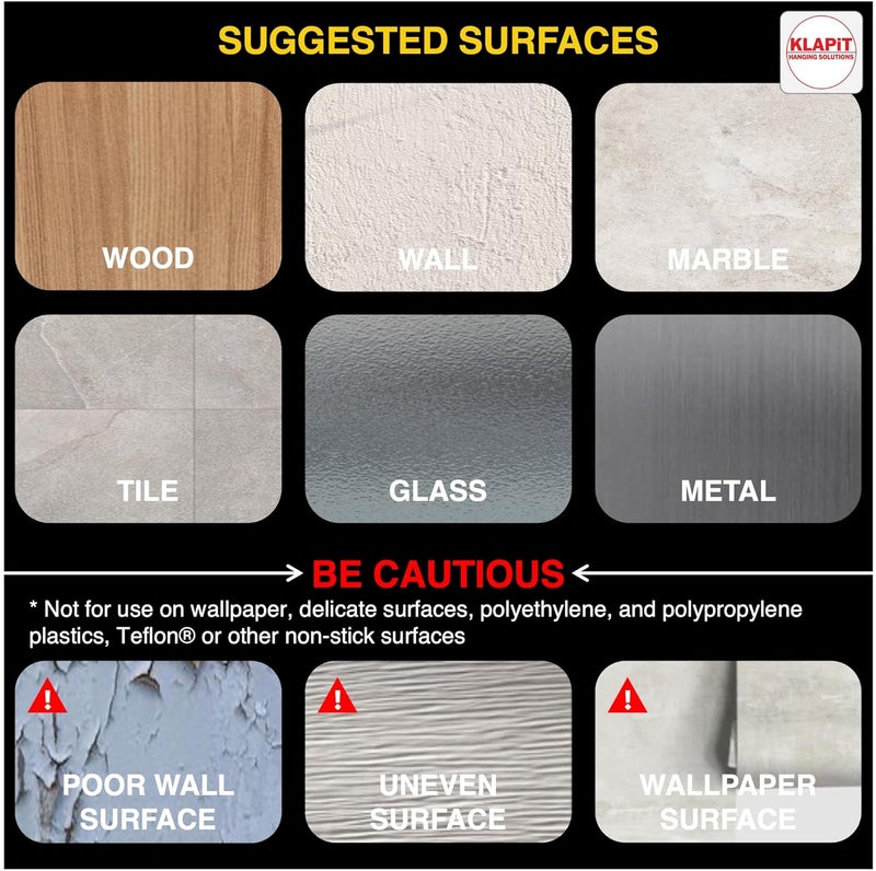 كلابيت سوبر تيب - جريبزيلا، شريط نانو مزدوج الجوانب شديد التحمل، بطول متر واحد، وزن 60 رطل/27 كجم، لاصق قوي للتثبيت على الحائط والسجاد والأعمال اليدوية، خالٍ من البقايا ومقاوم للماء (عبوة من قطعة واحدة) - Image 3