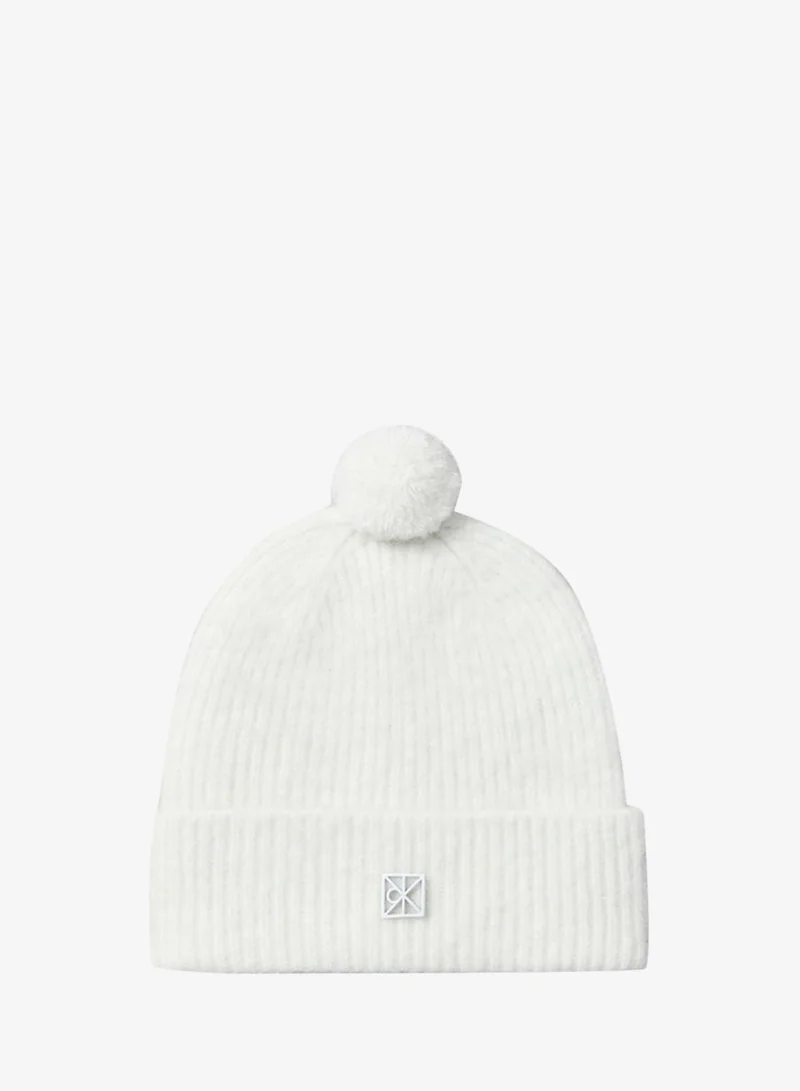 CALVIN KLEIN Logo Pom Pom Beanie