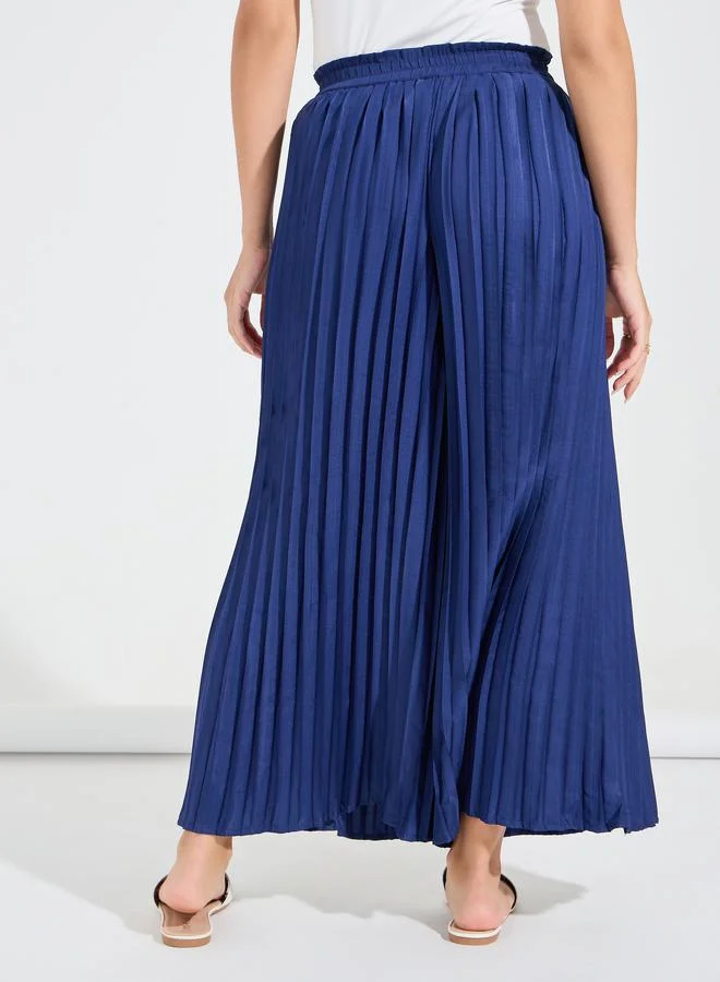 Styli Extreme Wide Leg Pleated Pants