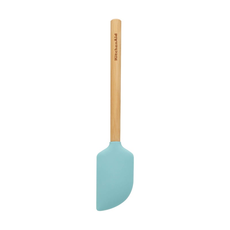 KitchenAid Universal Bamboo Handle Scraper Spatula Aqua