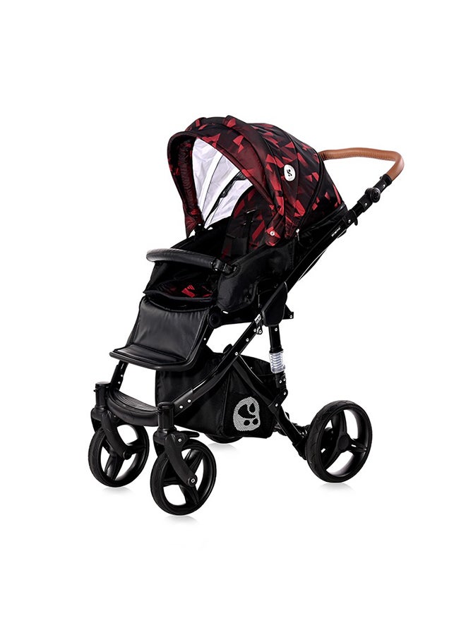 لوريلي عربة أطفال ريميني + حقيبة روبي أحمر وأسود - Image 4